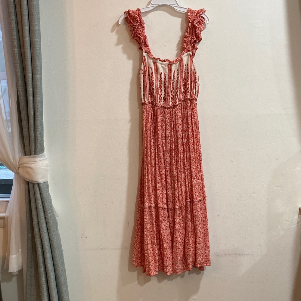 Jessica Simpson Red Floral Maxi Dress